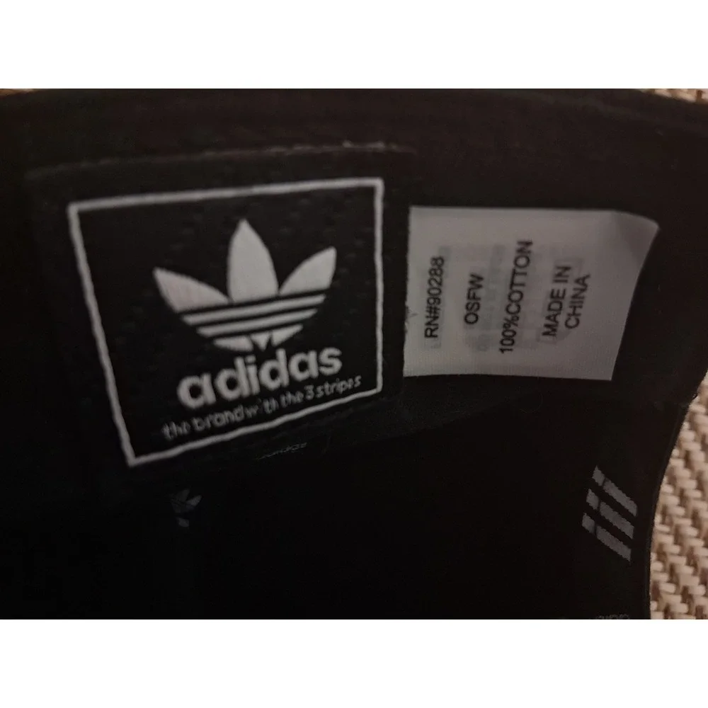 Adidas Originals Hat Men OSFW Black Trefoil Logo Adjustable Strapback Cap